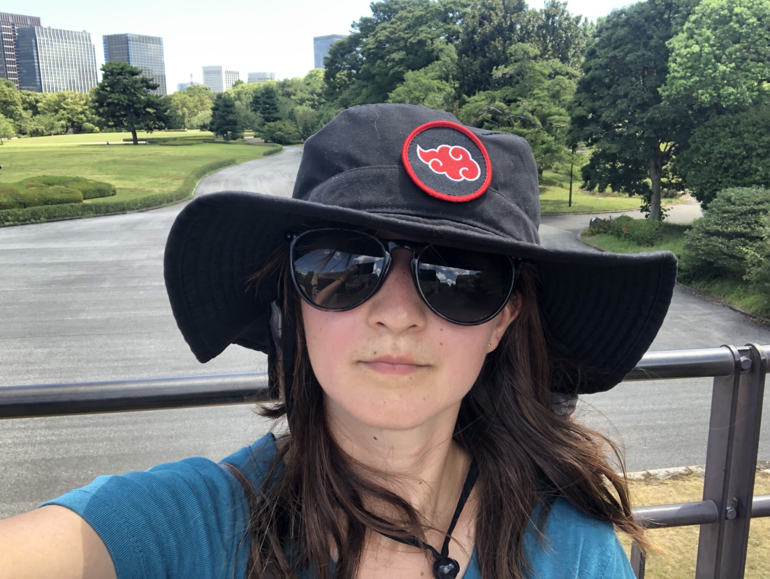 A SELFIE TAKEN AT TOKYO’S IMPERIAL PALACE. NOTICE HOW FLUSHED MY FACE IS!