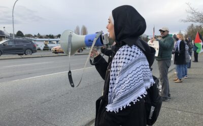 VIU Talk Protested by Palestinian Activists